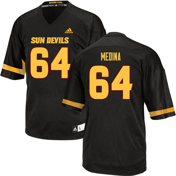 Men #64 Eddie Medina Arizona State Sun Devils College Football Jerseys Sale-Black